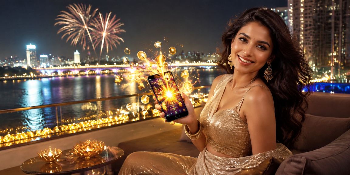 Diwali themed casino celebration with players enjoying bonuses