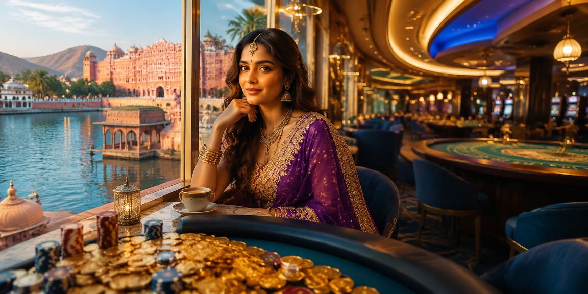 Elegant casino environment with active promotions during Indian festivals