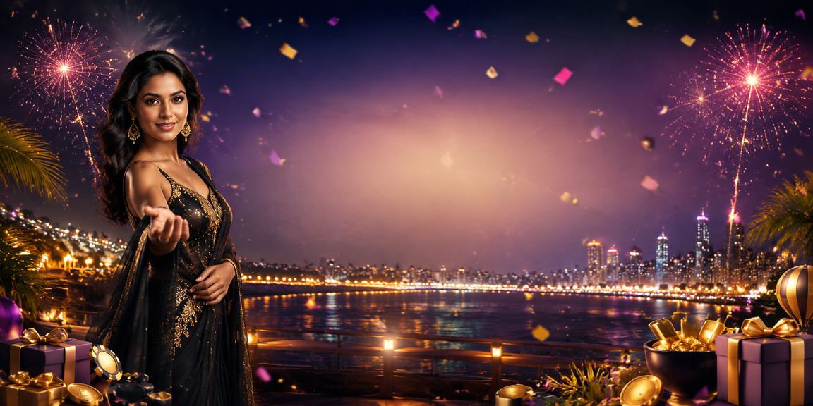 Night view of Mumbai casino and betting neon lights